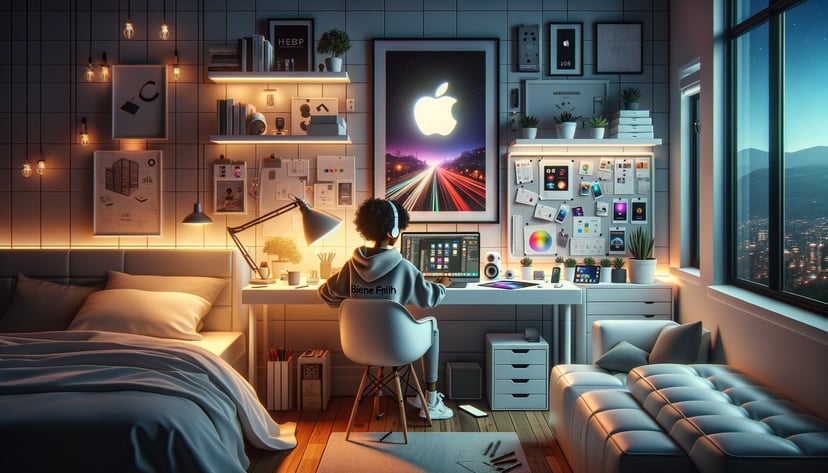 Apple ambiented room